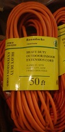 50ft orange ext cord h/d