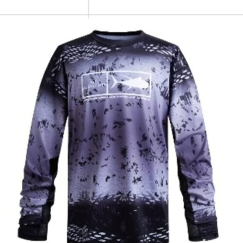 BLUE MARLIN Reel Adventure Fishing Jersey GREY