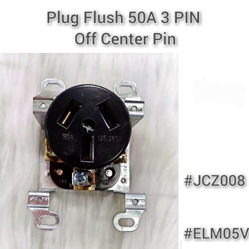 3 PIN 50AMP FLUSH PLUG OFF CENTER