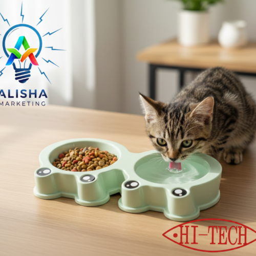 STAINLESS STEEL FROG DOUBLE BOWL FEEDER