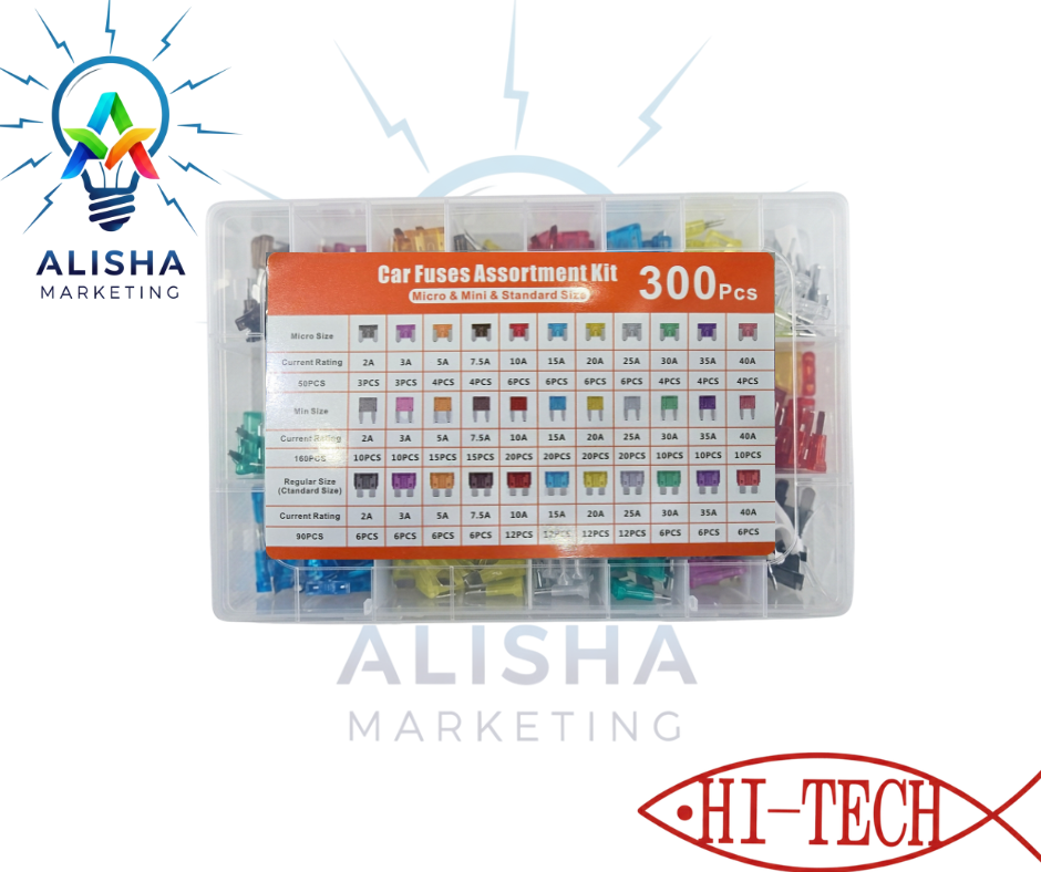 CAR FUSE ASSORTMENT KIT 300PCS